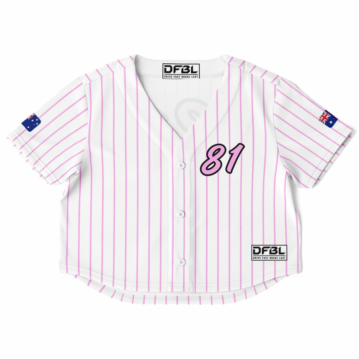 PIA81 Pinstripe Women's Baseball Jersey -Pink