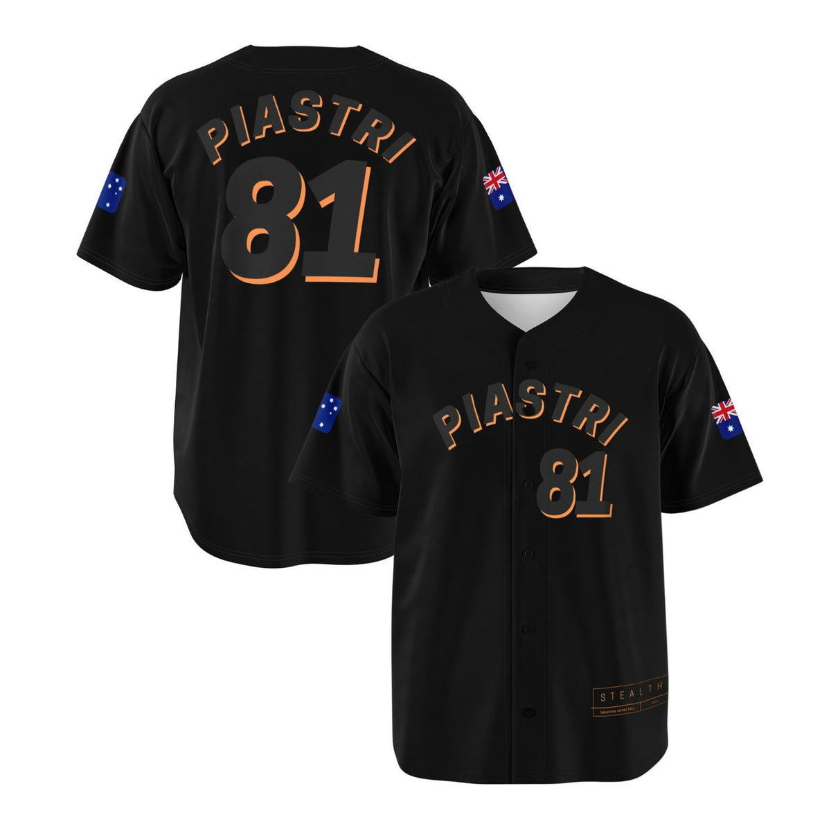 Stealth - PIA81 Baseball Jersey - Black