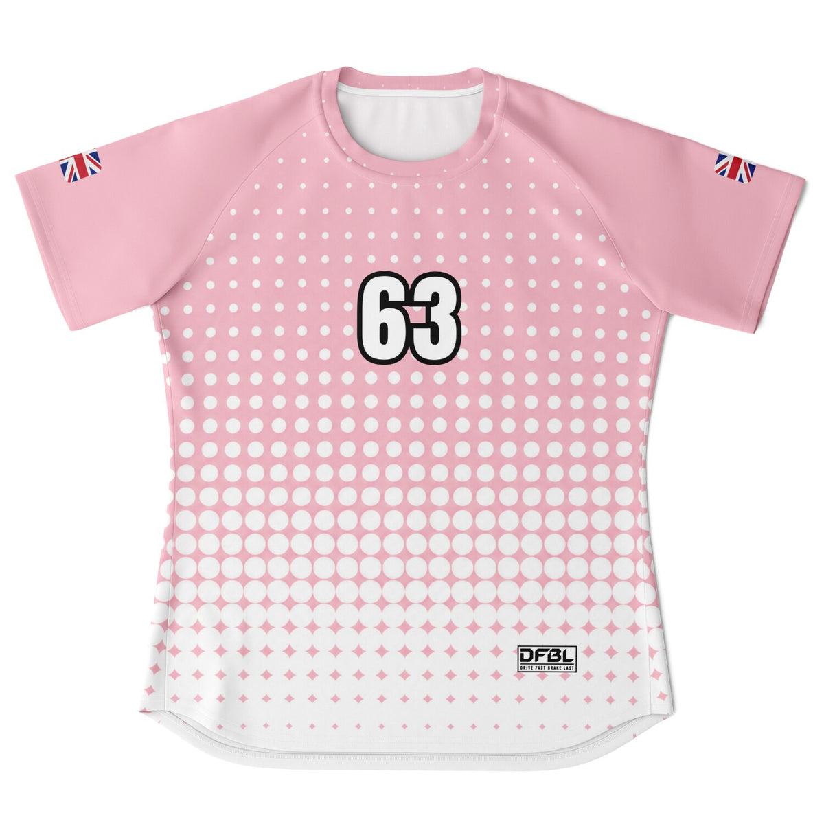 RUS63 Halftone Women's Soccer Jersey - Pink White