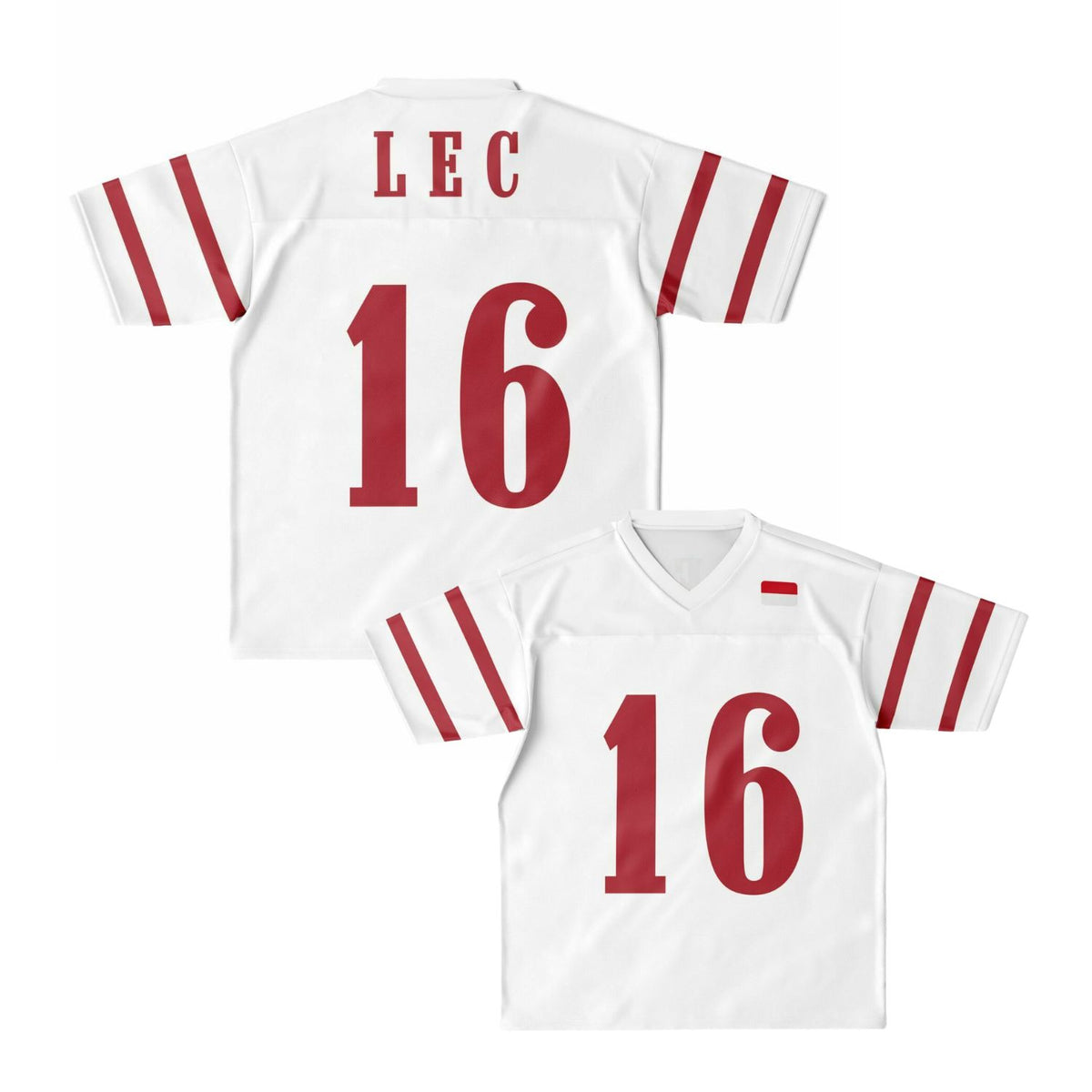 LEC16 Vintage Inspired Football Jersey - Red