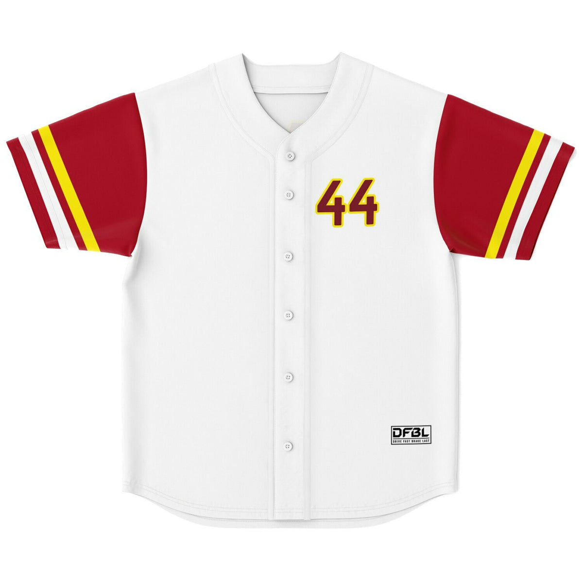 HAM44 Grandstand Collection Classic Baseball Jersey - Red/White