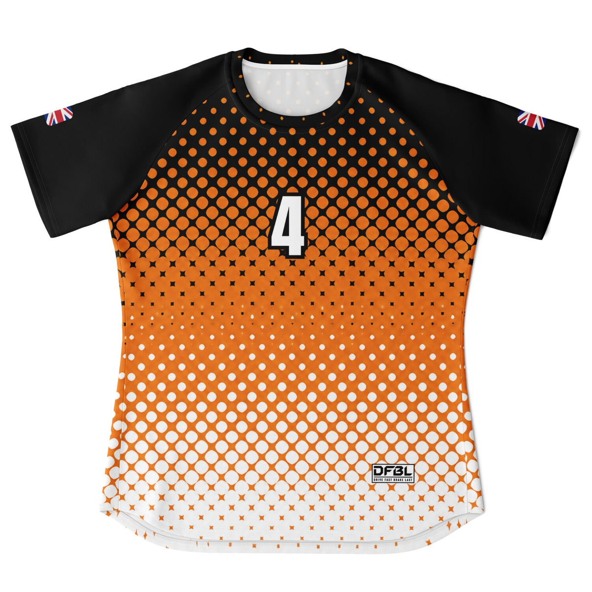 NOR4 Halftone Women's Soccer Jersey - Orange Black