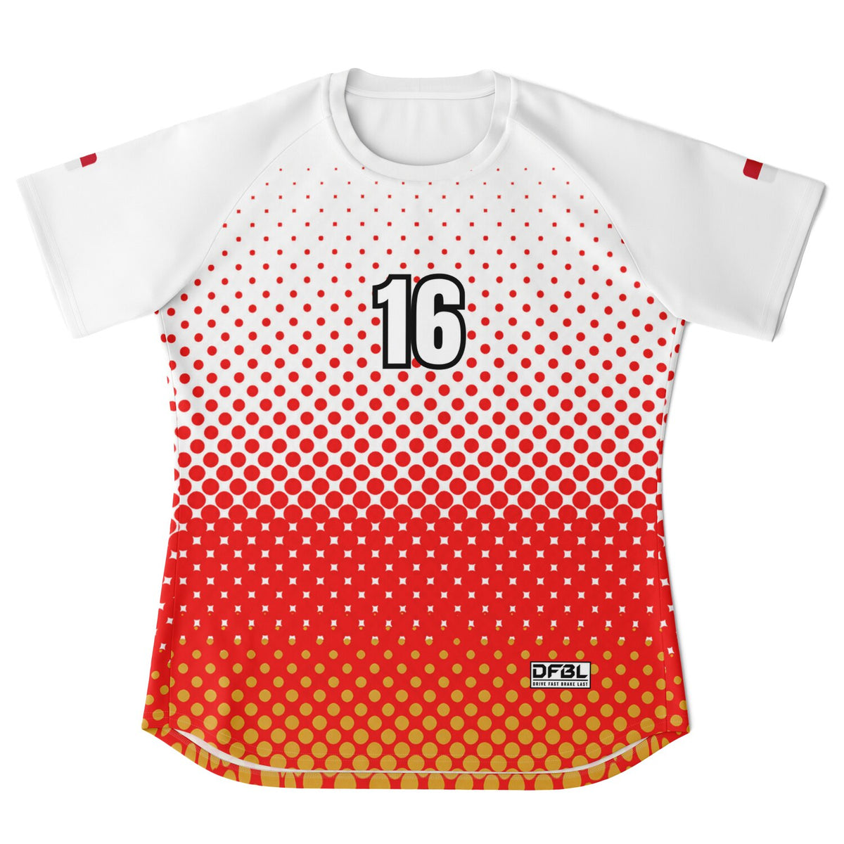 LEC16 Halftone Women's Soccer Jersey - Red White