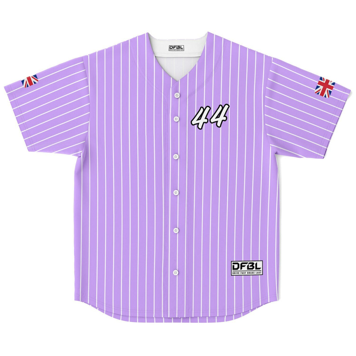 HAM44 Pinstripe Classic Baseball Jersey - Lilac