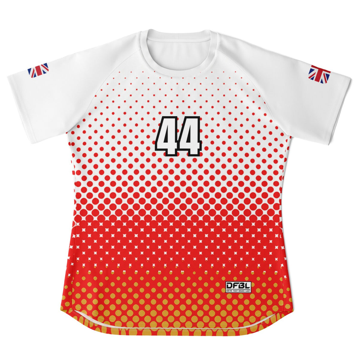 HAM44 Halftone Women's Soccer Jersey - Red White