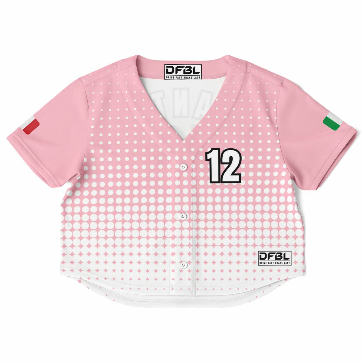 ANT12 Halftone Women's Cropped Baseball Jersey