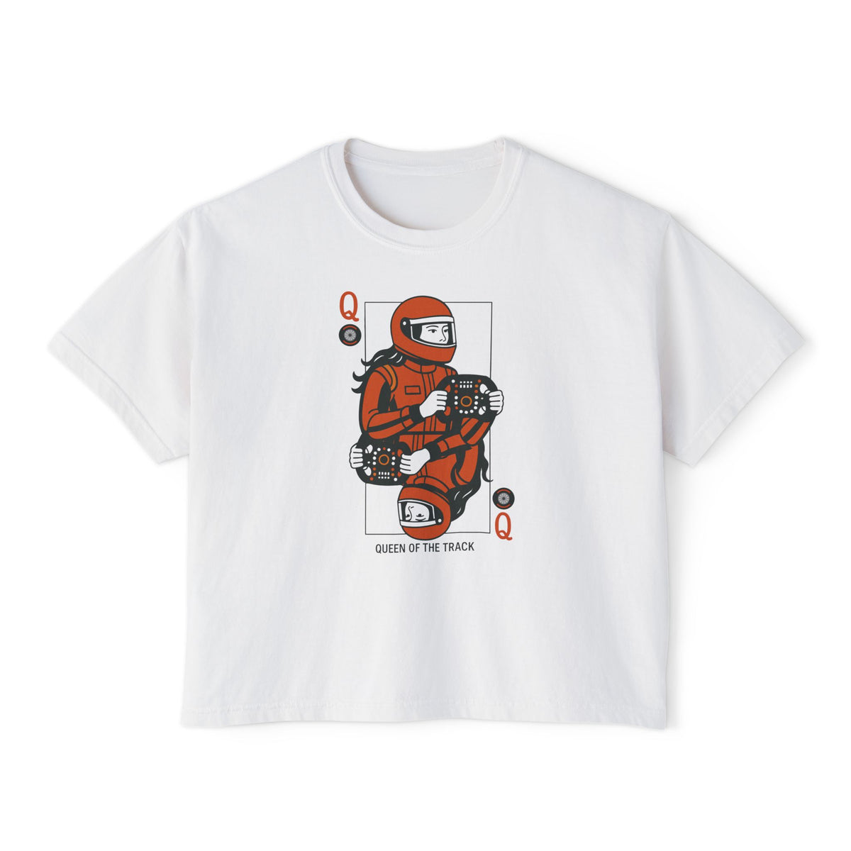 Queen of the Track Women's Boxy Tee - Multicolor