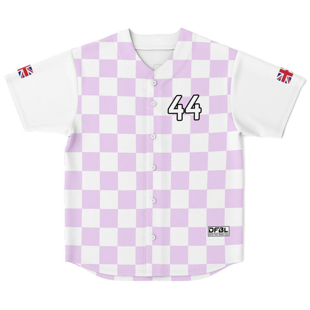 HAM44 Checkered Classic Baseball Jersey - Lilac