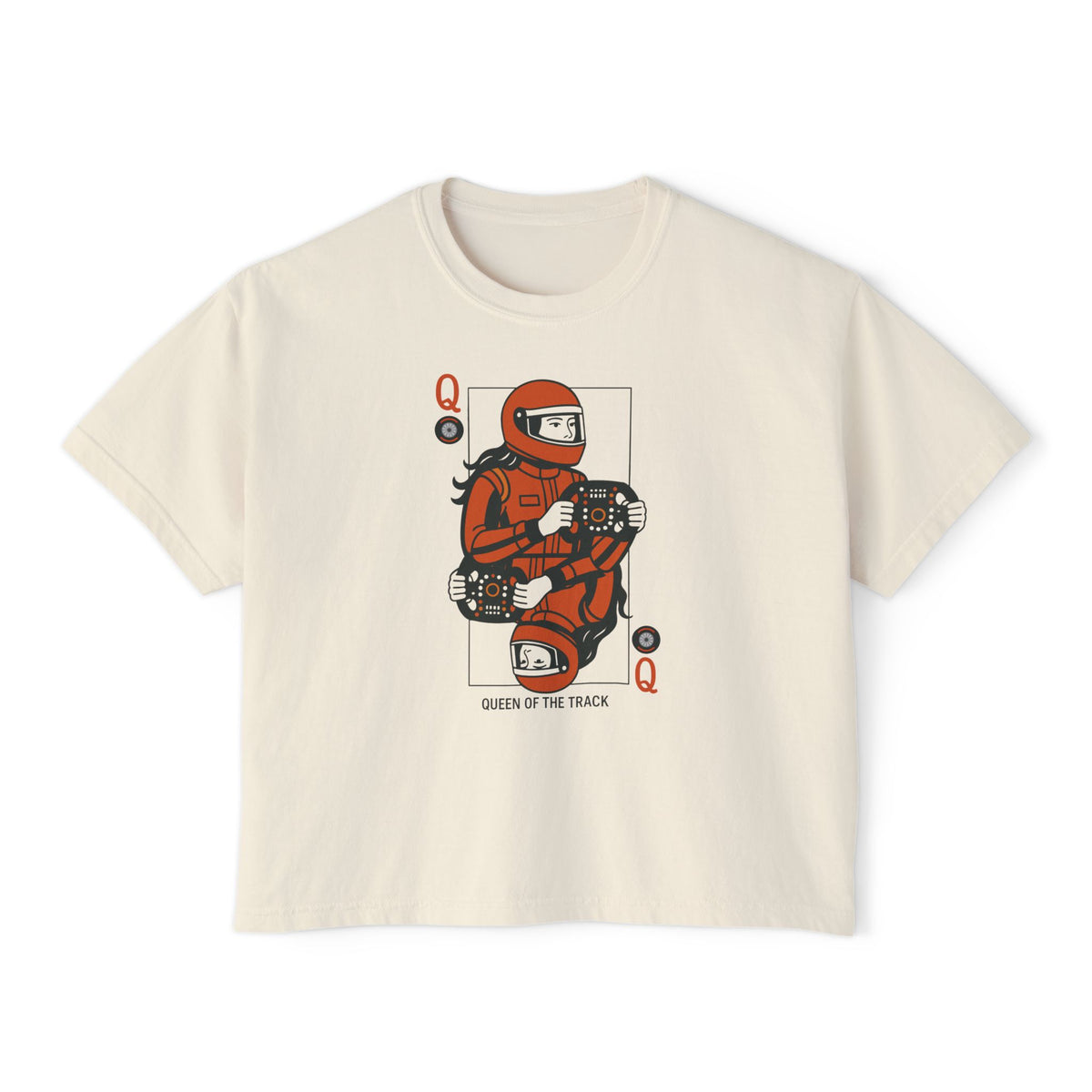Queen of the Track Women's Boxy Tee - Multicolor