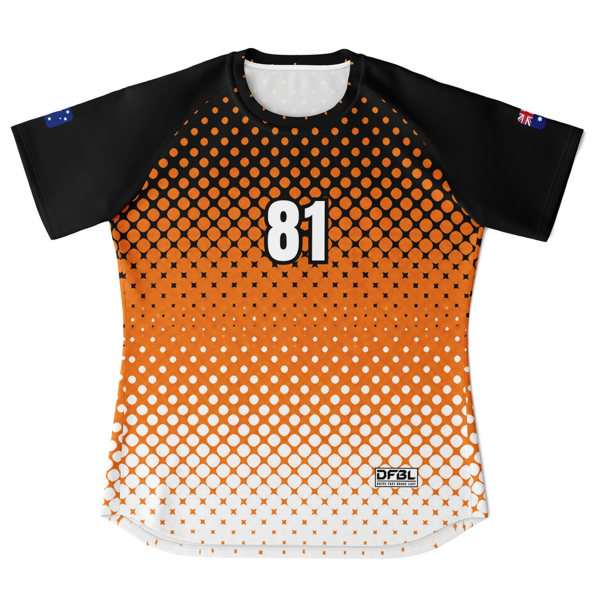 PIA Halftone Women's Soccer Jersey - Orange Black