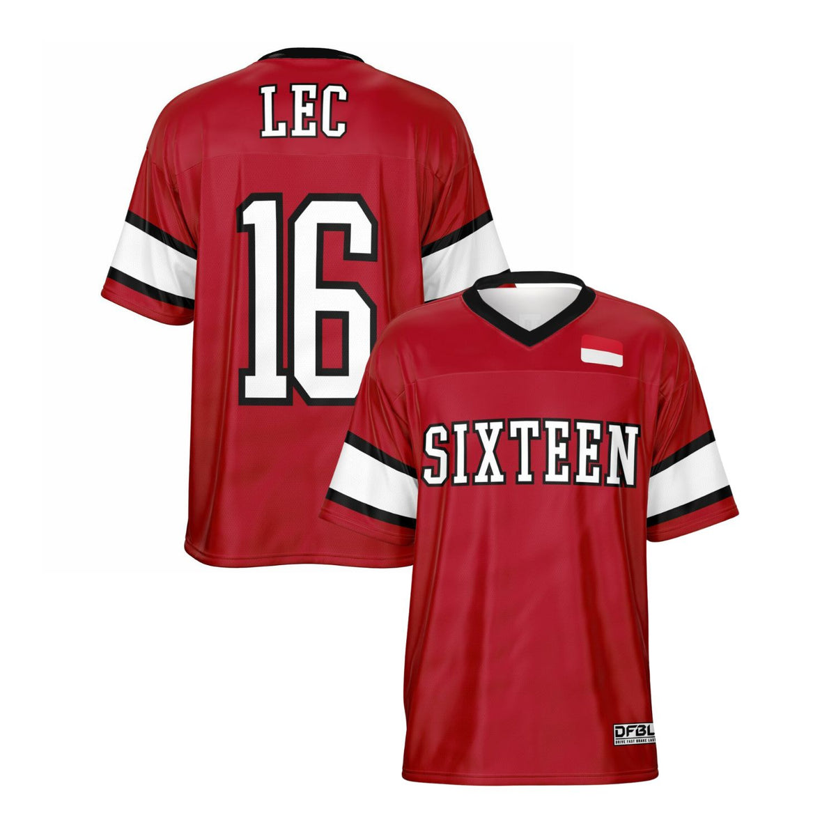 LEC16 Number Classic Football Jersey - Red