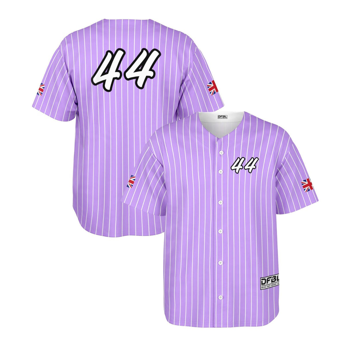 HAM44 Pinstripe Classic Baseball Jersey - Lilac