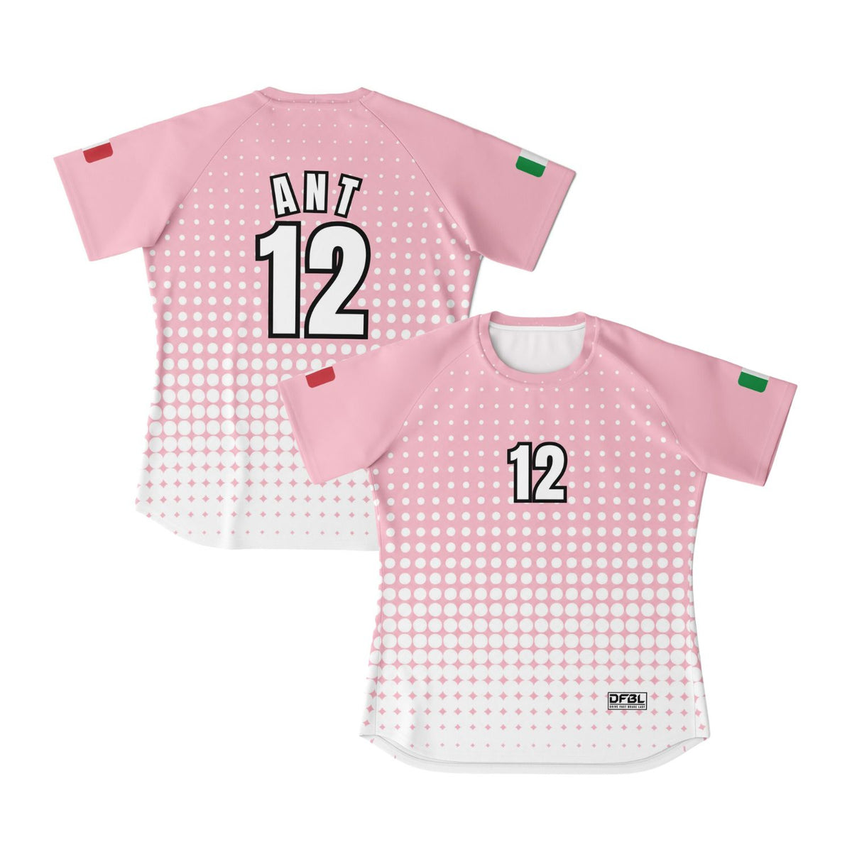 ANT12 Halftone Women's Soccer Jersey - Pink White