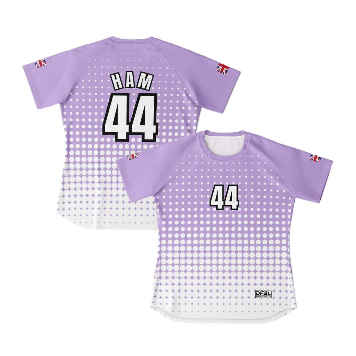 HAM44 Halftone Women's Soccer Jersey - Lilac White